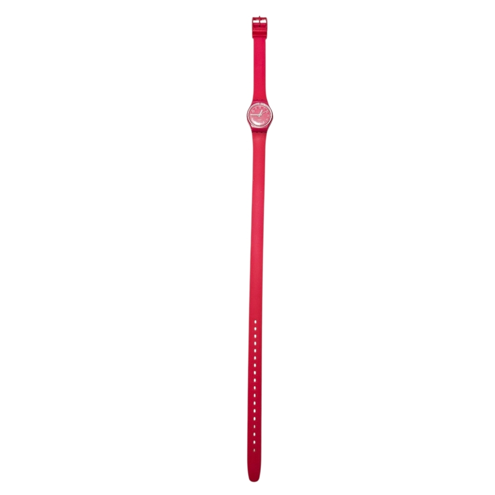 Swatch “Bitter Cranberry” S-TOUR – Red Double Loop Watch – Swiss Quartz